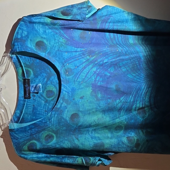 Peacock Tee Sz. 2X - Picture 3 of 8
